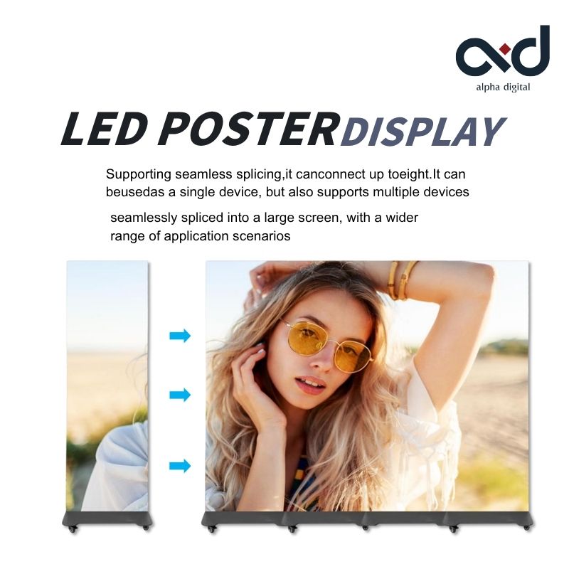 จอ LED Poster แบบเคลื่อนย้ายได้ สำหรับบูธและจุดขายสินค้า