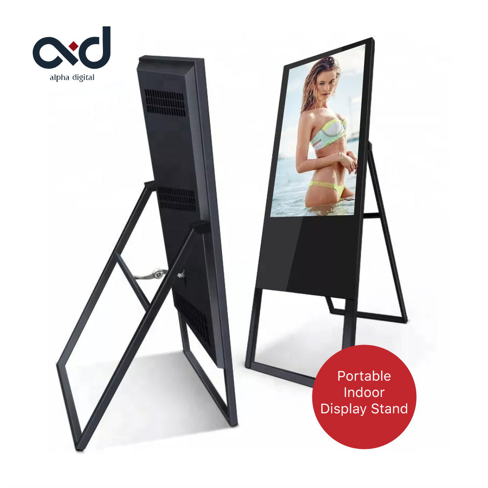 ป้ายตั้งโฆษณาดิจิตอล Portable Digital Signage Stand – Alpha Digital Media